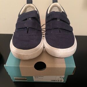 Toms Navy Kids Sneakers with Velcro